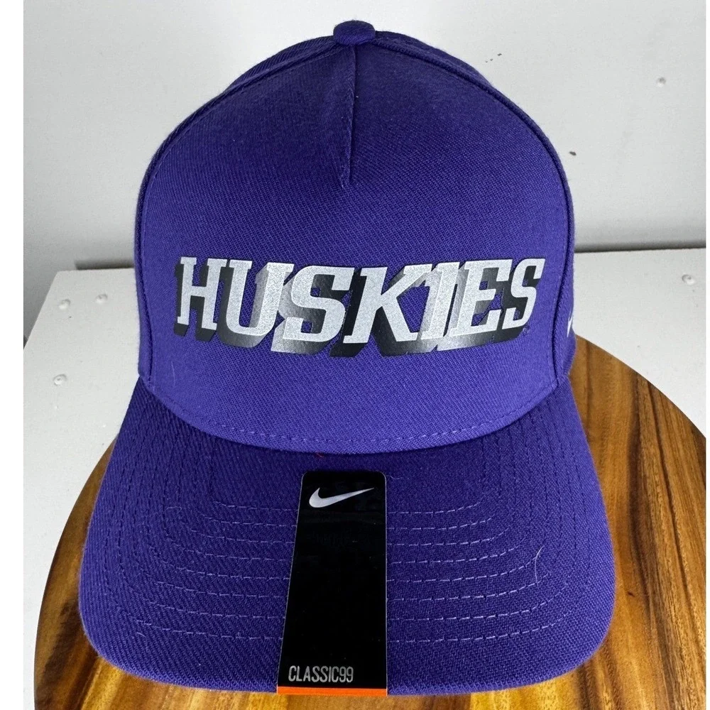 Nike Washington Huskies Verbiage Swoosh Flex DNA Purple Classic 99 Hat